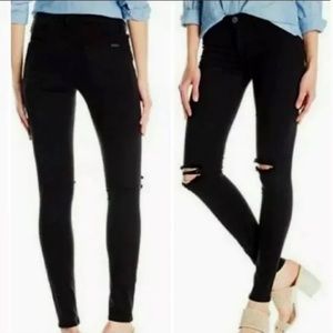 Hudson Nico Mid-Rise Super Skinny Jeans Black
